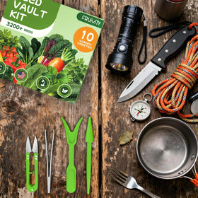 Fruivity organic garden starter kit with pots and coco coir for easy gardening