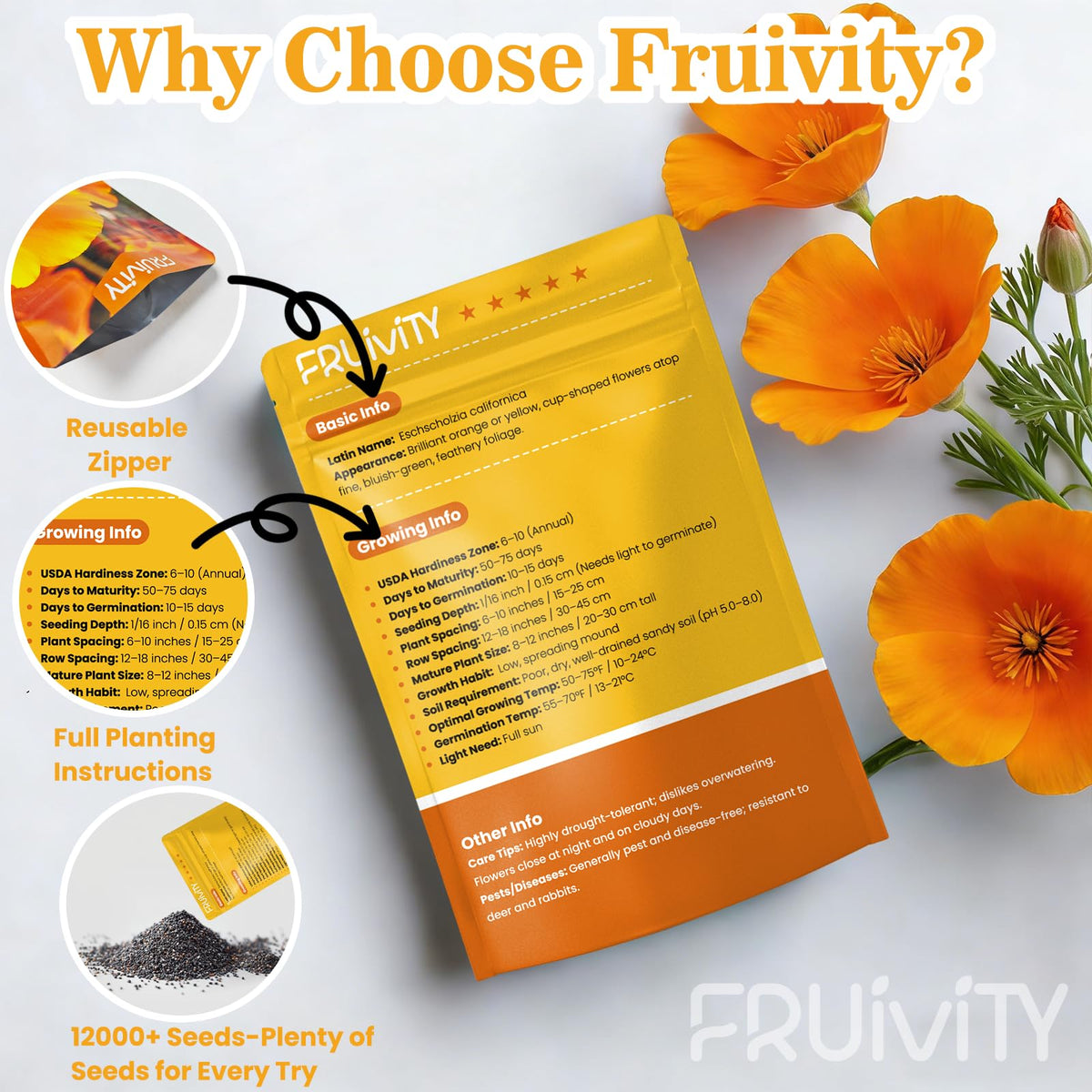 Fruivity resealable seed packet keeps seeds fresh for next planting