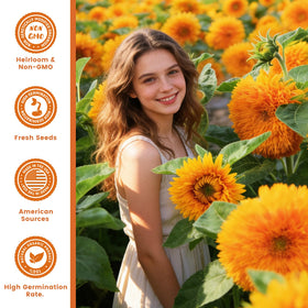 Fruivity Teddy Bear Sunflower Seeds high germination rate supports healthy seedlings.