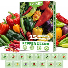 Fruivity 15-peppers seeds variety pack box for home gardeners