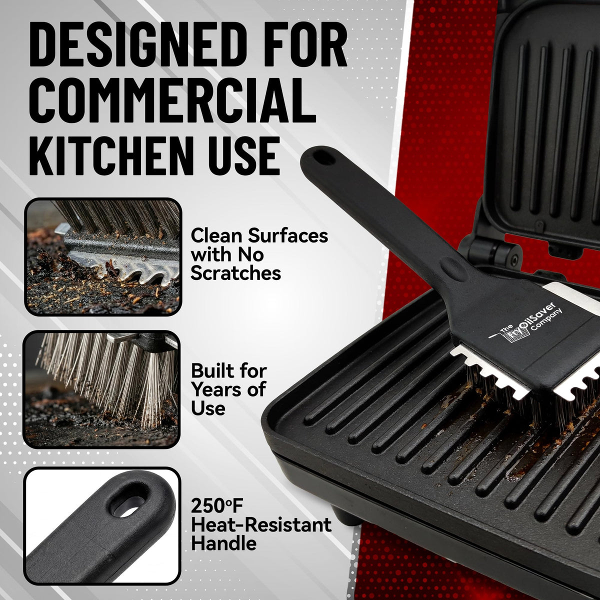 THE FRYOILSAVER COMPANY Panini Brush for commercial and home use with durable construction.