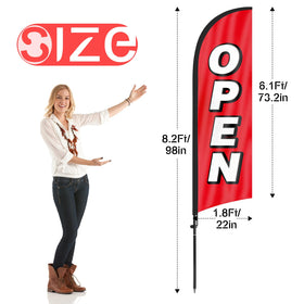 FSFLAG flag pole ground stake kit supports quick setup for events and storefronts