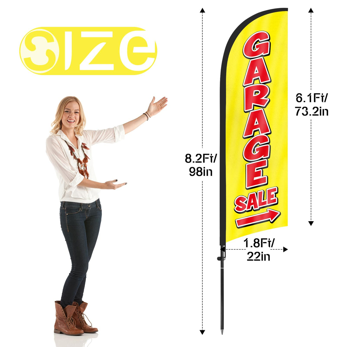 FSFLAG pole and ground stake kit supports strong outdoor display