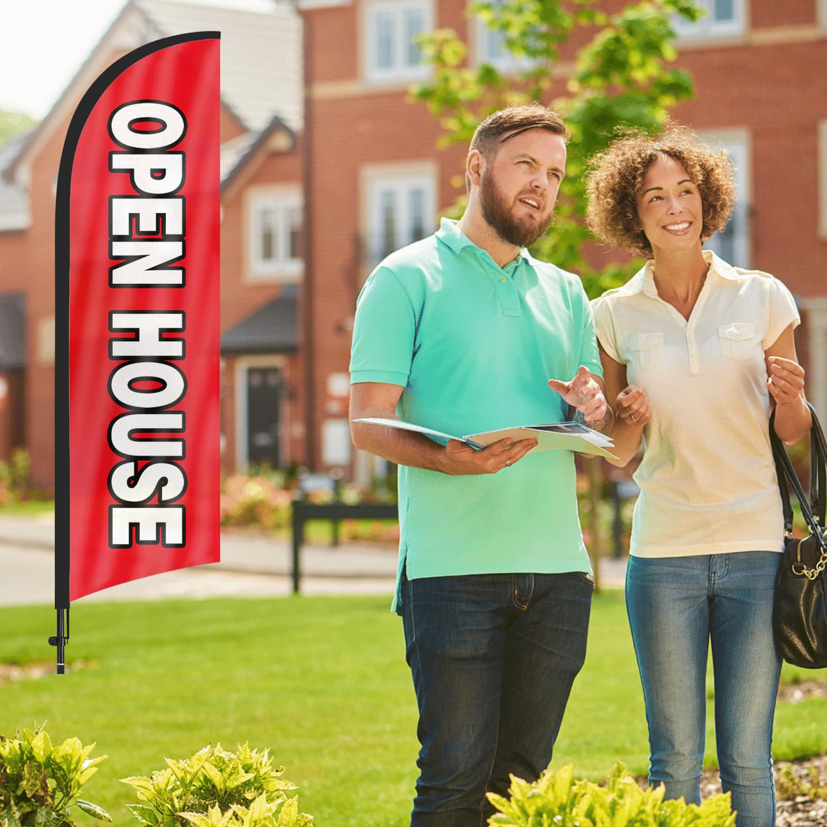 FSFLAG outdoor advertising banner improves listing visibility during open house events