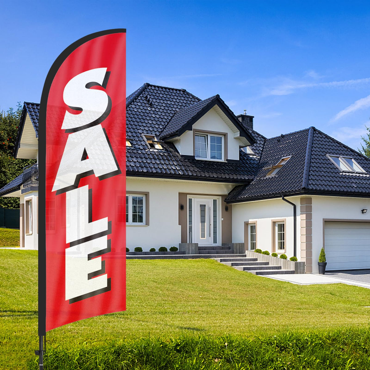 FSFLAG Professional real estate advertising flag set for yard display