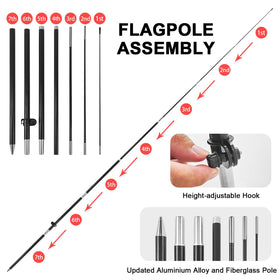 FSFLAG swooper flag draws attention from a distance, boosting listing visibility