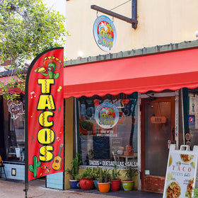 FSFLAG Tacos storefront outdoor sign boosts curbside engagement