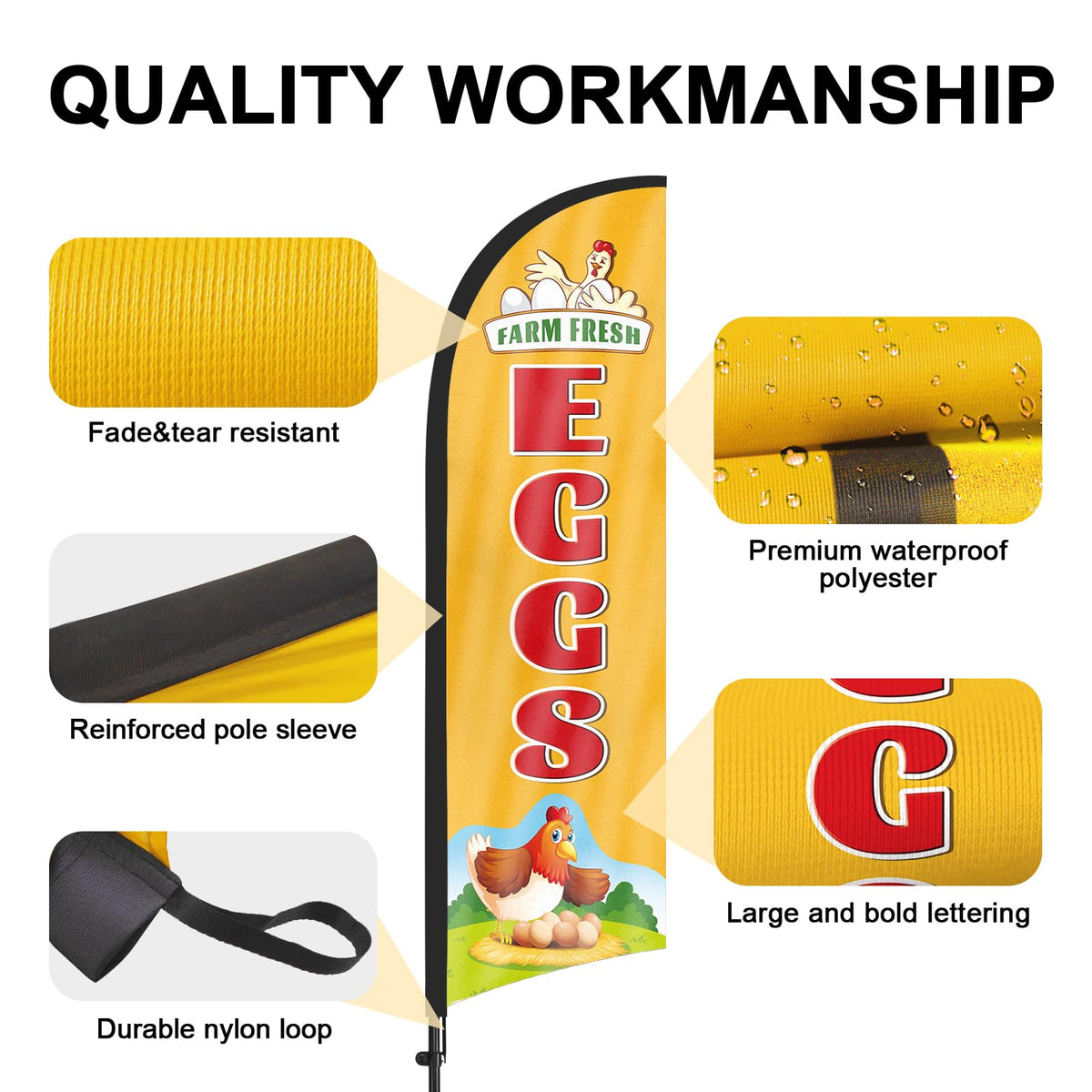 FSFLAG Weather-resistant flag fabric enduring rain and wind