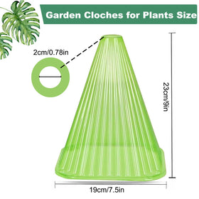 Fshow cloche size 7.5-inch diameter supports compact plant protection