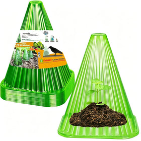 Fshow Garden Cloches cover plants to guard against pests and weather.