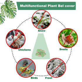 Fshow snail and bird barrier cloche guards crops in garden