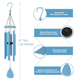 FSVGYY wind chimes aluminum tubes deliver clear, soothing tones.