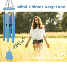 FSVGYY wind chimes minimalist design blends with any outdoor space.