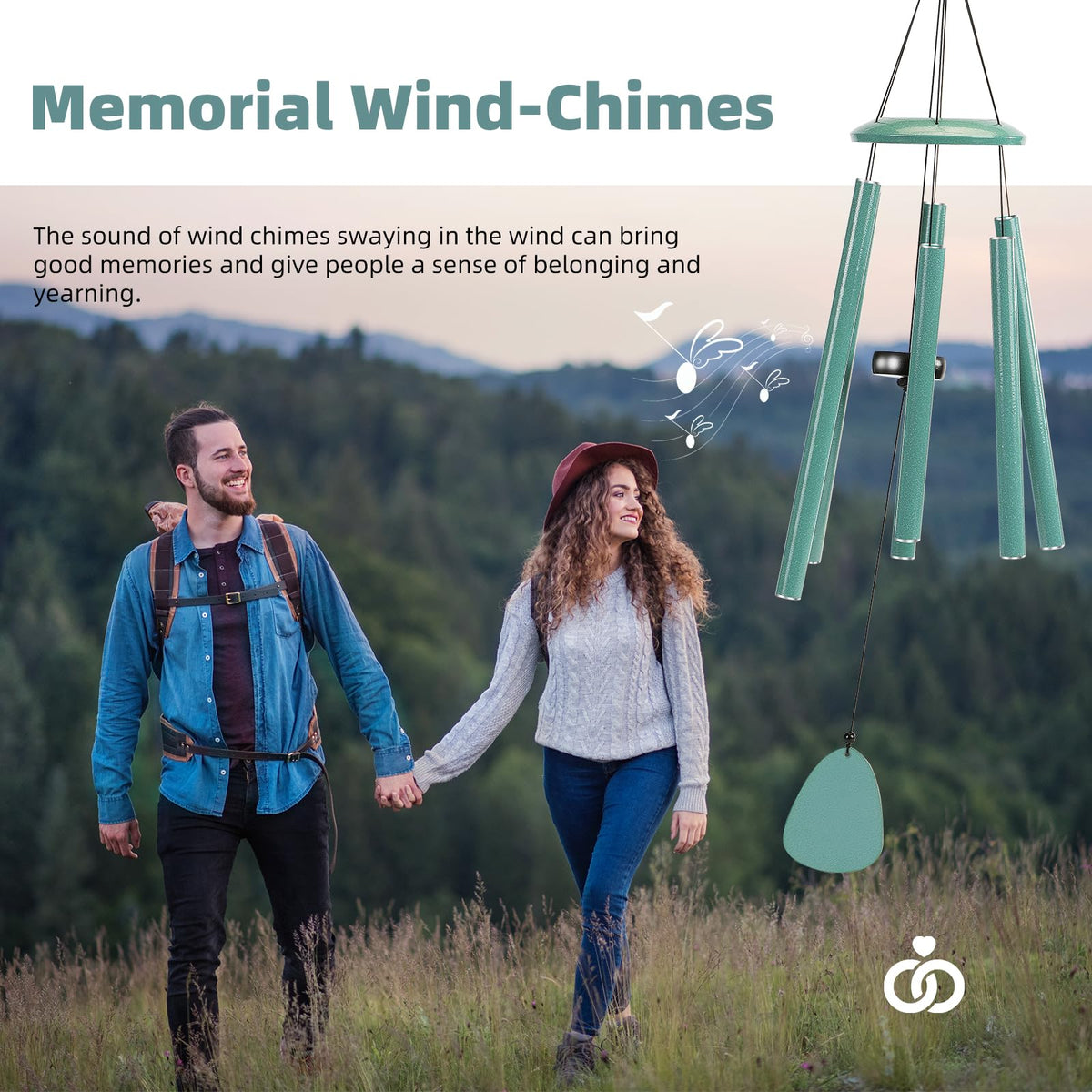 FSVGYY outdoor wind chimes in modern minimalist style complementing any garden or patio.
