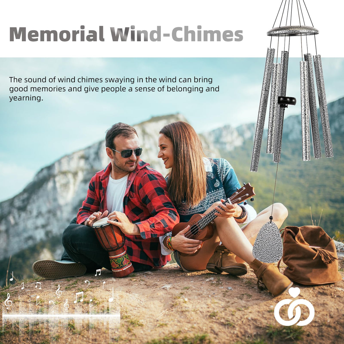 FSVGYY outdoor wind chimes with silver-coated aluminum for lasting shine