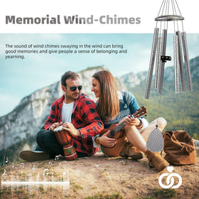 FSVGYY outdoor wind chimes with silver-coated aluminum for lasting shine