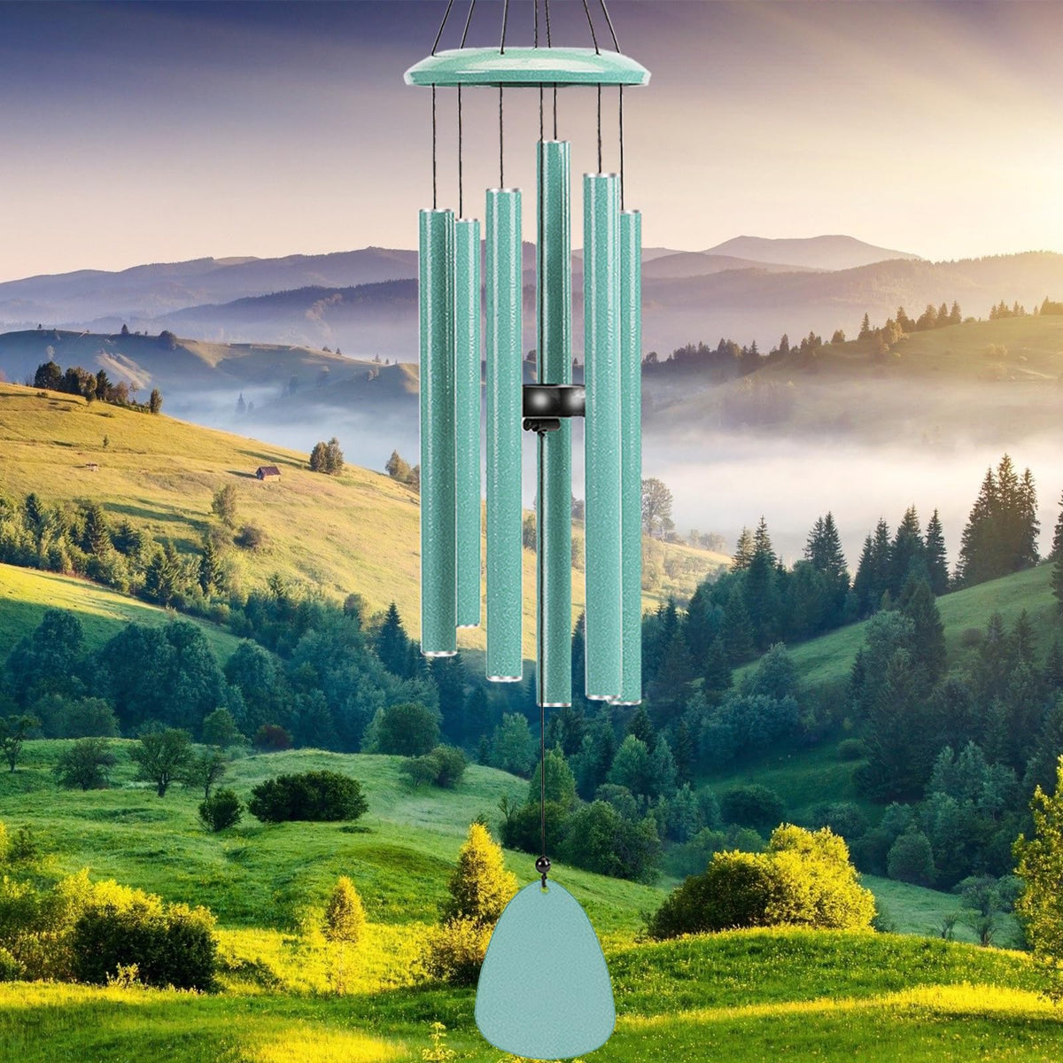 FSVGYY 32-inch deep-tone wind chimes delivering calm, rich melodies for outdoor spaces.