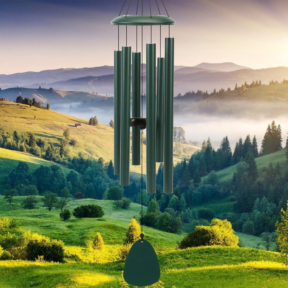 FSVGYY wind chimes outdoor deep tone 32-inch for a calming garden ambiance