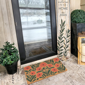 Fttoyoly 17x29.5 inch door mat fits standard doors and sweeps cleanly.