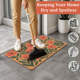 Fttoyoly dirt-scraping surface brushes mud and debris off shoes before you enter.