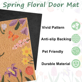 Fttoyoly door mat features dirt scraping texture to loosen mud and debris before indoors