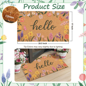 Fttoyoly door mat durable non-slip backing stays flat for safe, stable footing at the doorway
