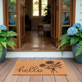 Fttoyoly brown door mat complements exterior decor