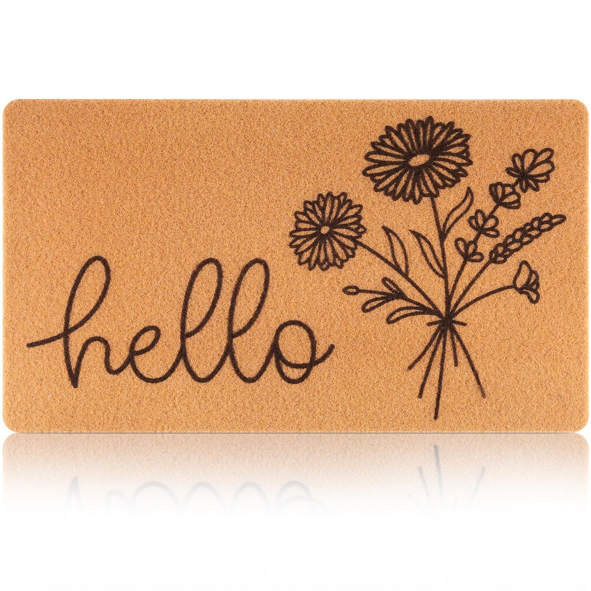 Fttoyoly Hello Spring door mat with floral design welcomes guests at the front door