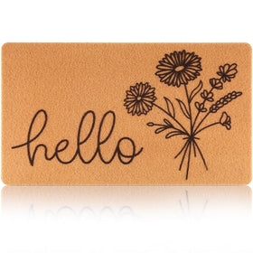 Fttoyoly Hello Spring door mat with floral design welcomes guests at the front door