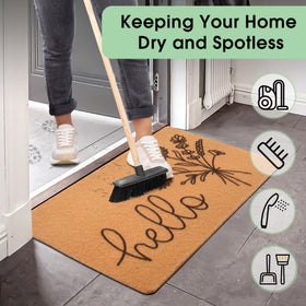 Fttoyoly mat measures 17x30 inches for most doors