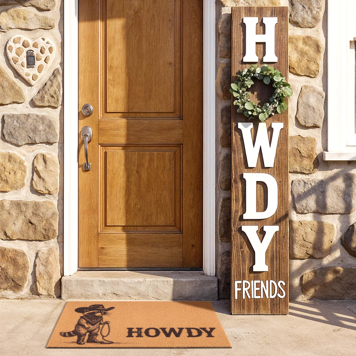 Fttoyoly western welcome doormat for front door creates a warm entry