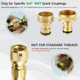 FUATY brass connectors provide durable, leak-free performance against frequent garden use