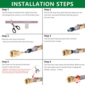 FUATY compatible with Pocket Hose and Flexi Hose for easy repairs