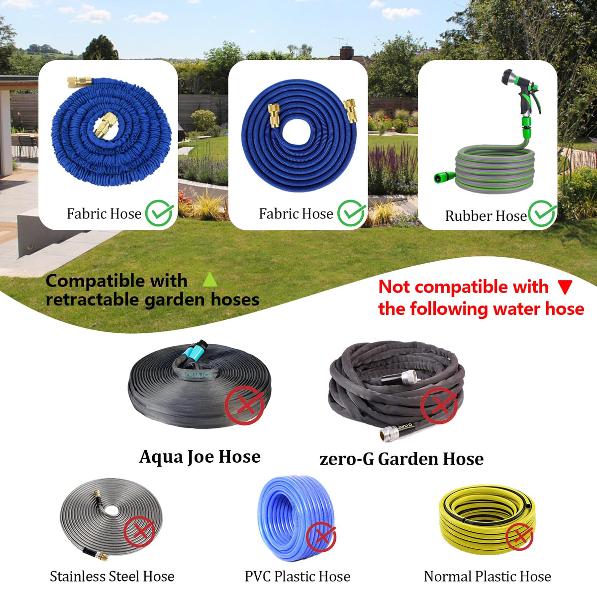 FUATY expandable hose in action shows seamless compatibility with common hoses