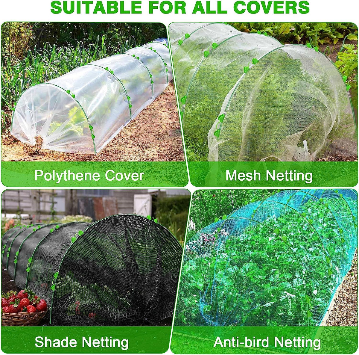 FuBegi clips fix row covers quickly for secure protection.