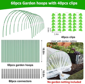 FuBegi fiberglass garden tunnel hoops resist rust for outdoor durability.