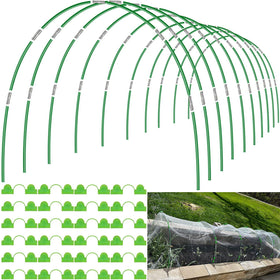 FuBegi garden hoops 8ft tunnel kit protects crops from pests and harsh weather.
