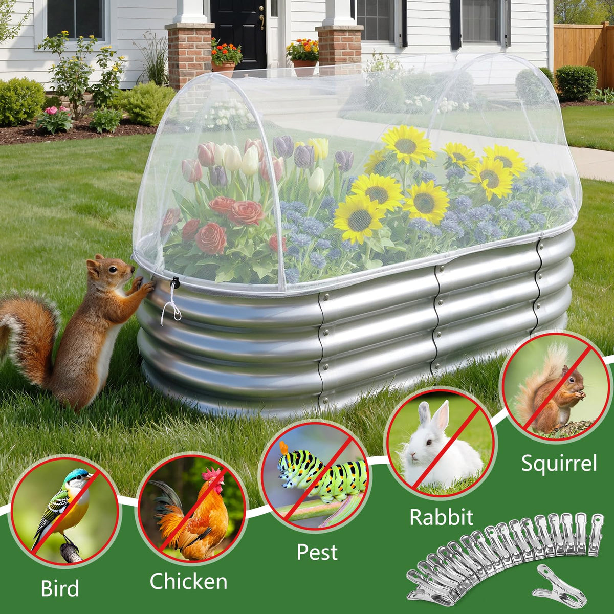 Fine 0.05 inch mesh detail from FuBegi netting blocks pests while allowing airflow.