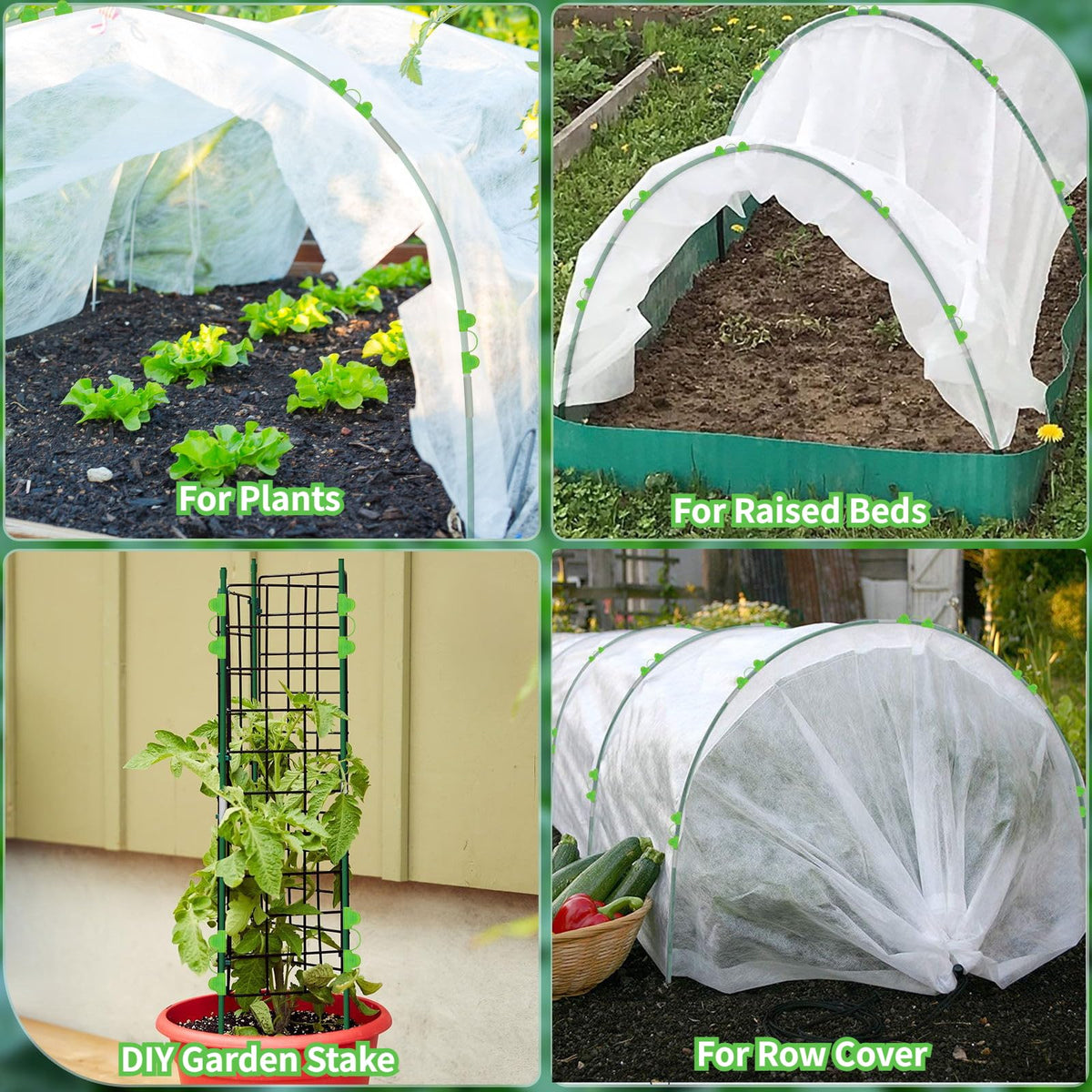 FuBegi row cover hoops setup shows easy attachment and stability.