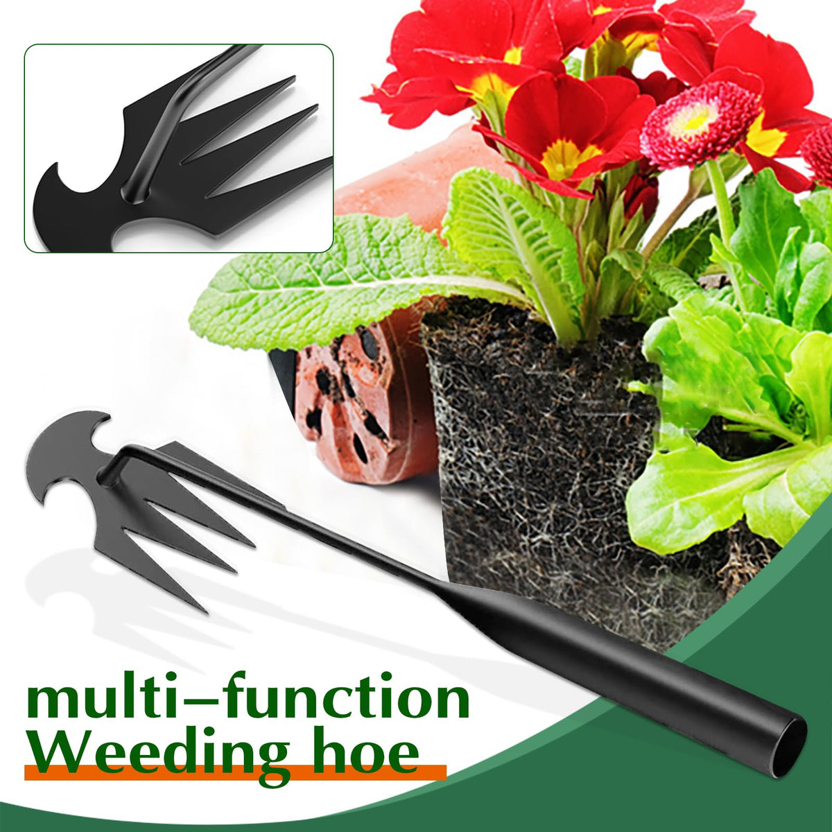 Fugit weed puller with anti-rust manganese steel for long-lasting garden use.