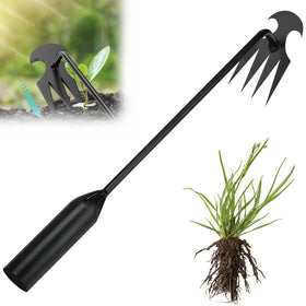 Fugit weed puller tool, 15.7-inch length, portable garden helper for easy uprooting.