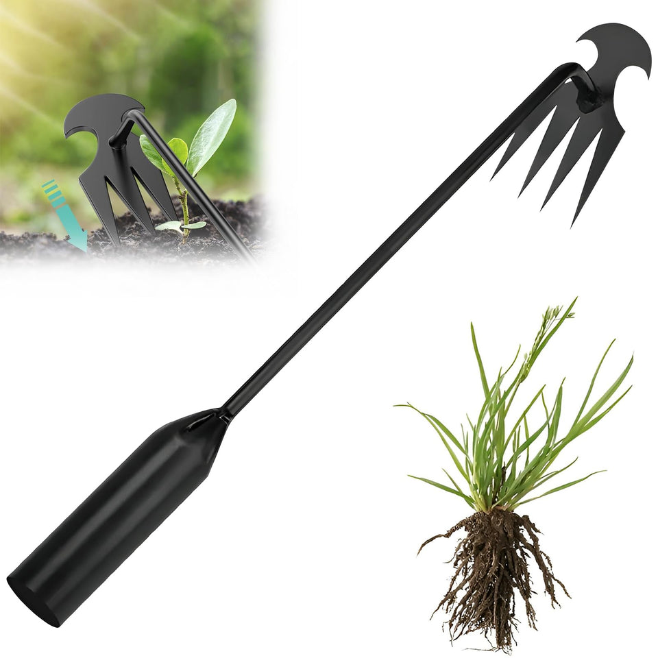 Fugit weed puller tool, 15.7-inch length, portable garden helper for easy uprooting.