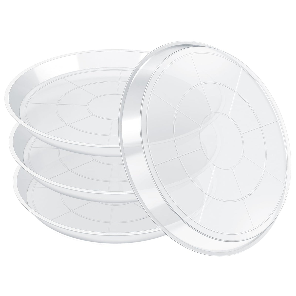 FUIJOL clear plant saucer top view showing water collection for indoor pots
