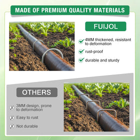 FUIJOL adjustable-width base stakes designed to fit varying fabric thickness