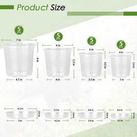 Fuijol clear 5-inch pot for compact seedling care