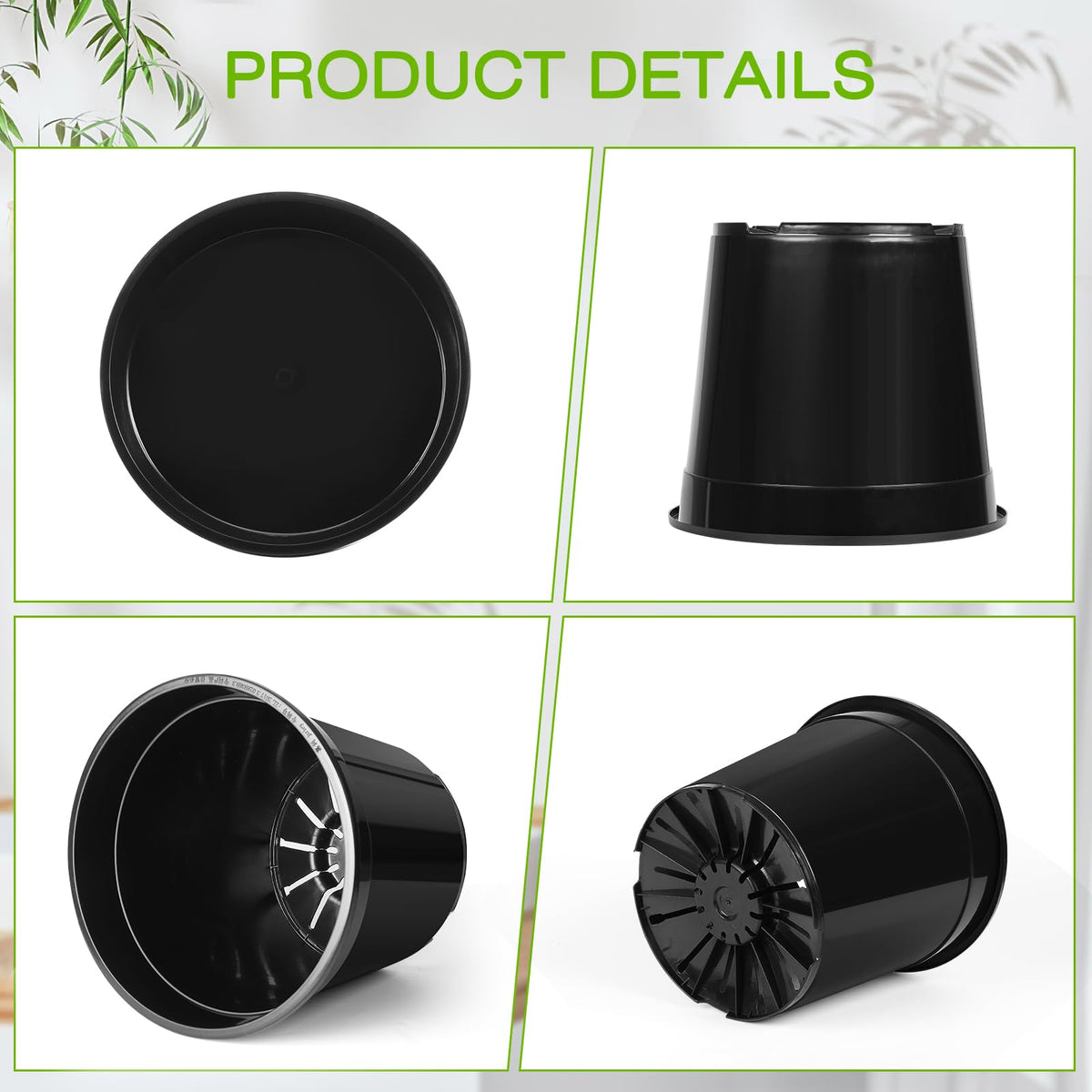 FUIJOL planter with bottom drainage holes prevents overwatering