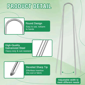FUIJOL galvanized garden stakes with rust resistance for long-term outdoor use