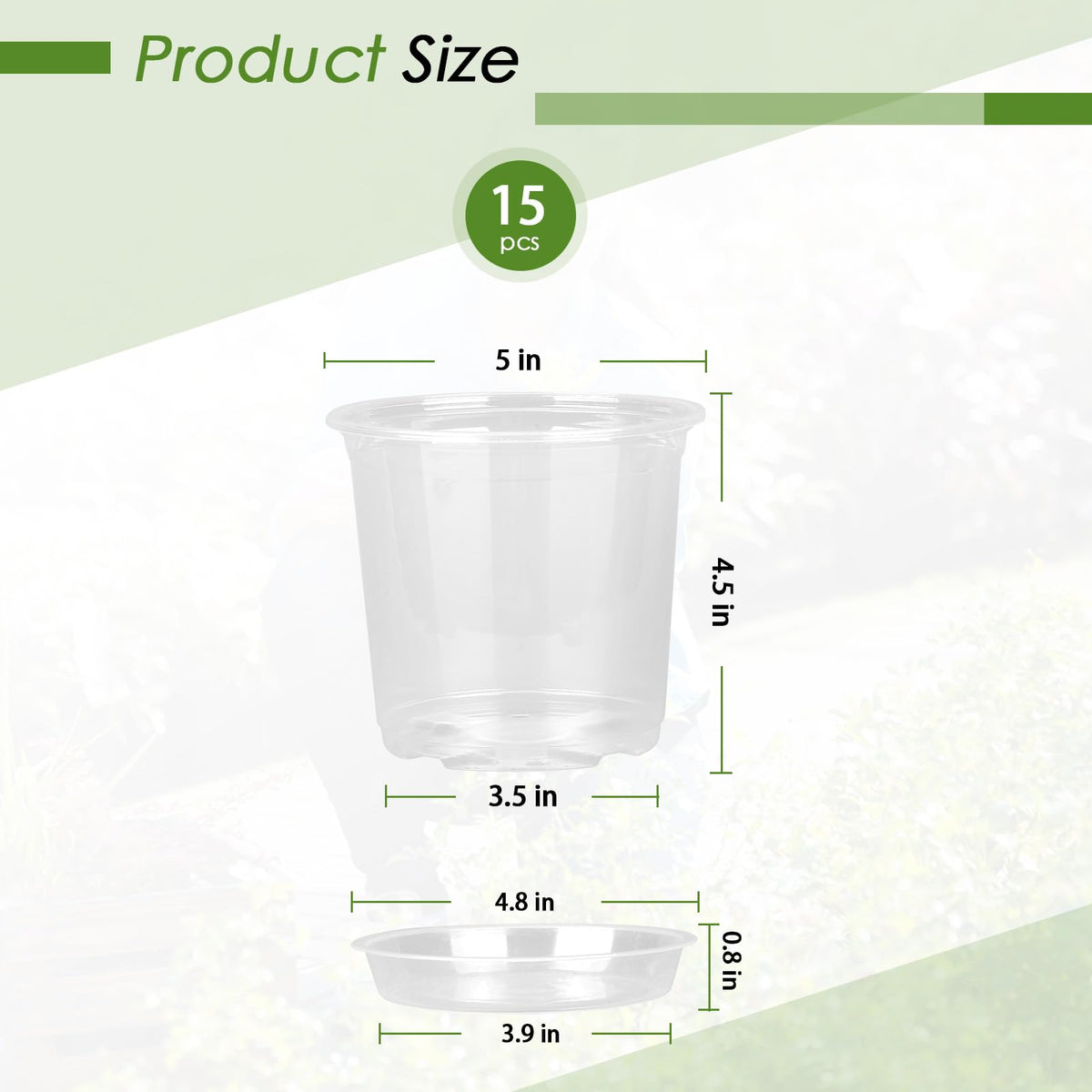 FUIJOL clear nursery pot with drainage holes supports healthy aeration.