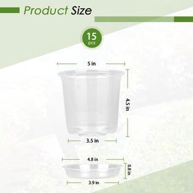 FUIJOL clear nursery pot with drainage holes supports healthy aeration.