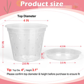 FUIJOL orchid pot saucer set provides stable placement and spill prevention